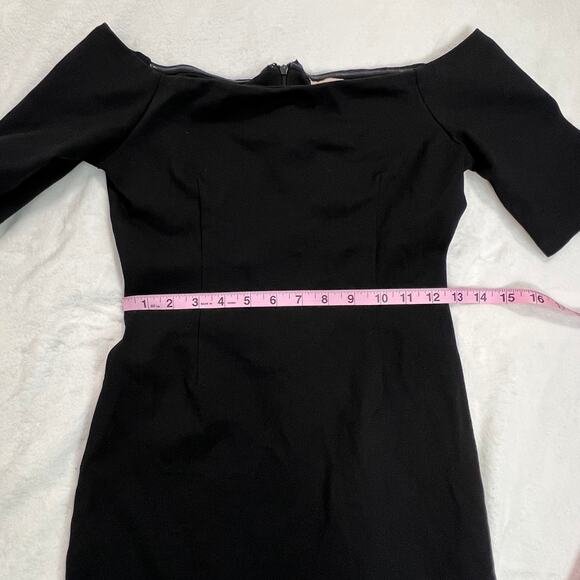 Vintage Alythea Off-The-Shoulder Black Bodycon Dress Medium - Picture 6 of 10